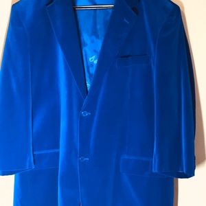 John Raphael Royal Blue Velvet Blazer